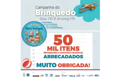 Campanha Natal Inteligente arrecada aproximadamente 50 mil itens