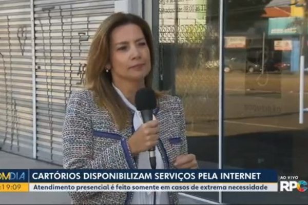 Presidente da Anoreg/PR destaca serviços virtuais dos Cartórios em entrevista para a RPC