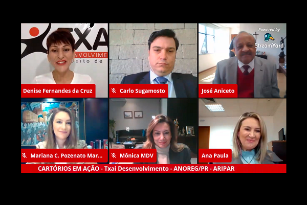 Anoreg/PR participa de live sobre ações dos cartórios em tempos de pandemia