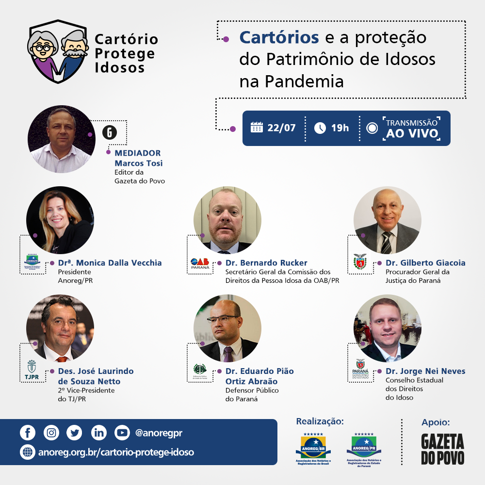 Live debate proteção patrimonial e pessoal de idosos durante a pandemia