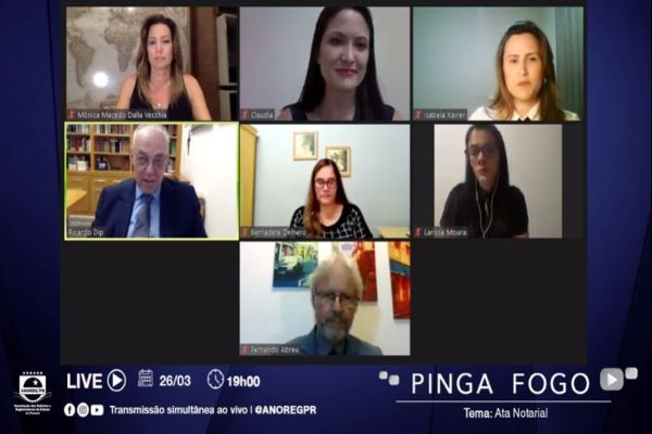 Ata Notarial é tema do debate promovido pelo Pinga Fogo da Anoreg/PR