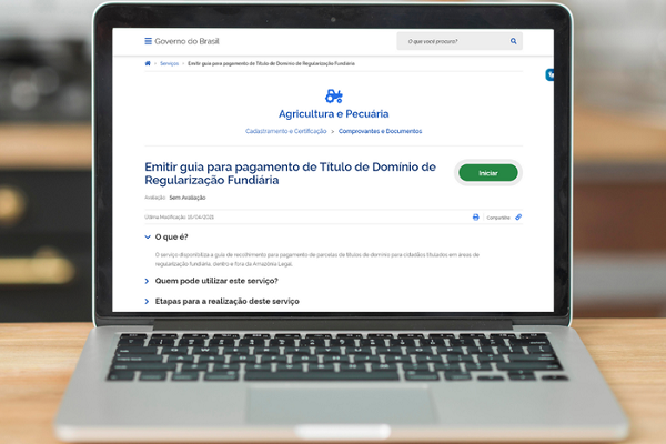 GOV - Guias para pagamento de títulos de regularização fundiária podem ser emitidas pela internet