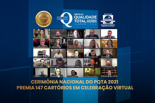 Premiação do PQTA Nacional premia cartórios do Paraná na categoria Rubi Master, Diamante e Ouro