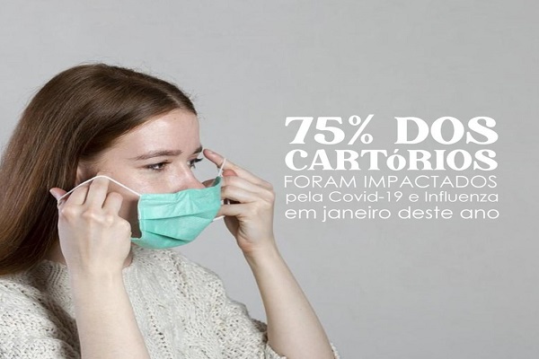 75% dos Cartórios foram impactados pela Covid-19 e Influenza em janeiro de 2022