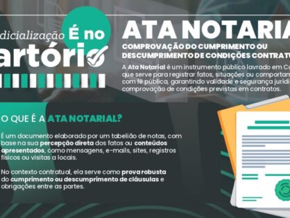 ANOREG/BR lança infográfico sobre Ata Notarial e sua aplicação em contratos
