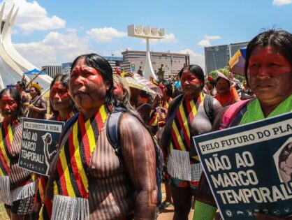Indígenas celebram remarcação de julgamento do marco temporal