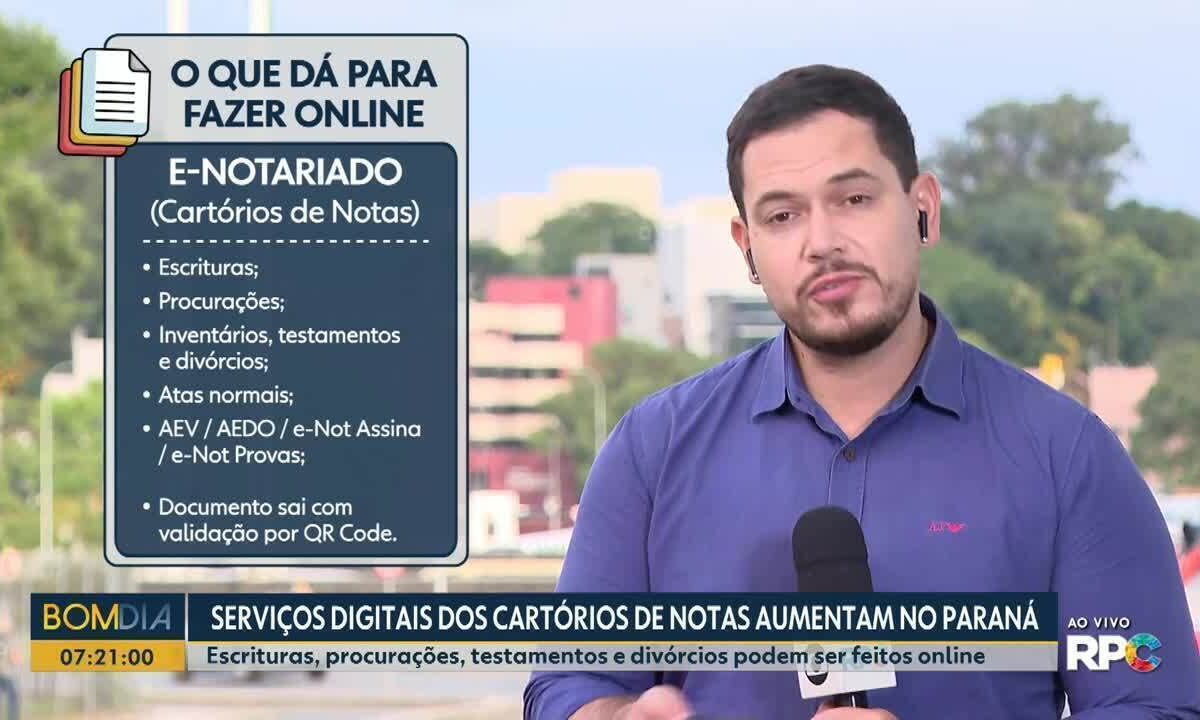 RPC - Serviços digitais dos cartórios de notas crescem no Paraná