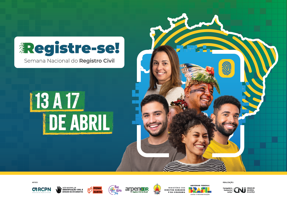 4ª Semana Nacional do Registro Civil começa nesta segunda-feira (13/4)