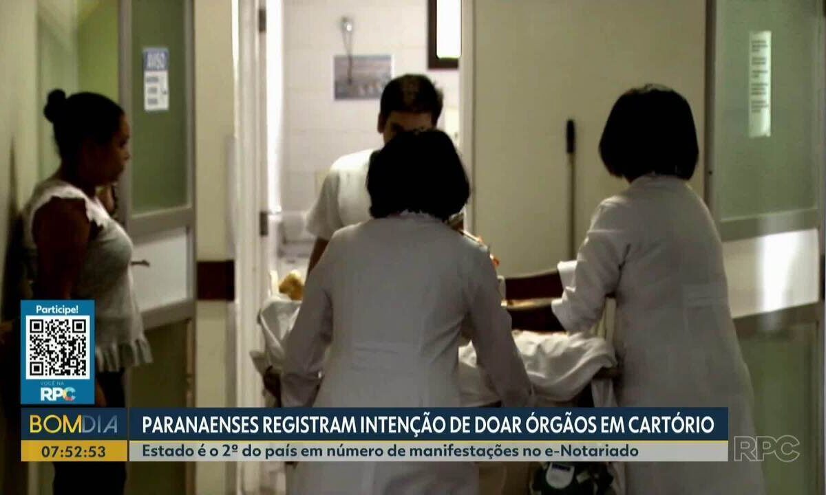 G1/PR - Paraná registra segunda maior adesão do país à doação de órgãos por cartório